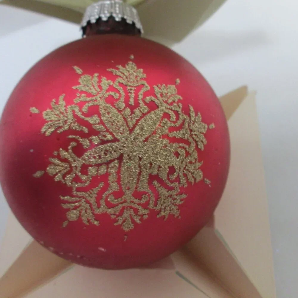 Kurt Adler Mother Mary w/ Baby Jesus glass Vintage Christmas Ornament 1977